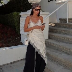 ZARA ASYMMETRIC LACE DRESS Size XS